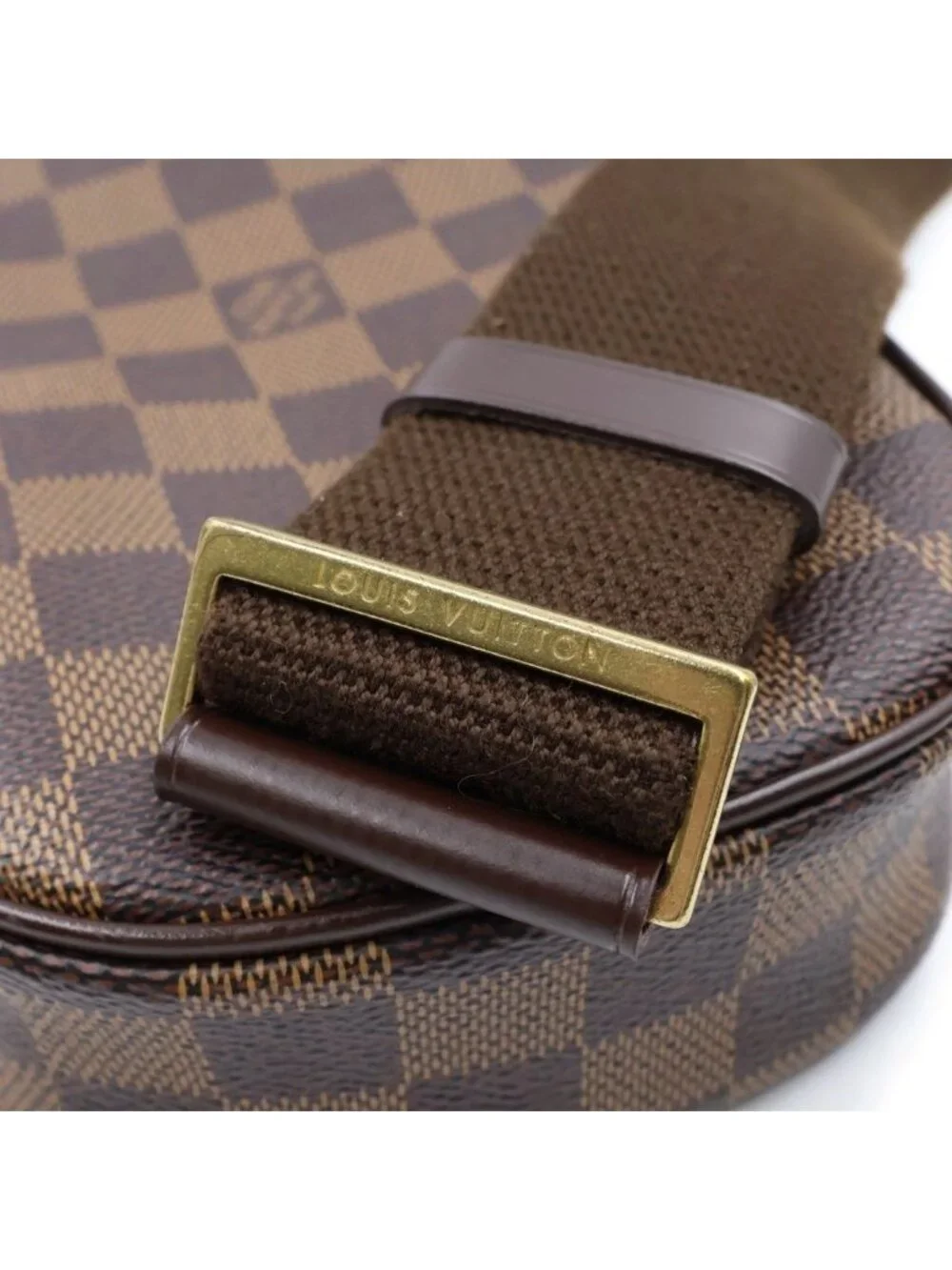 Louis Vuitton Damier Pochette Gange Leather Body Shoulder Bag Brown